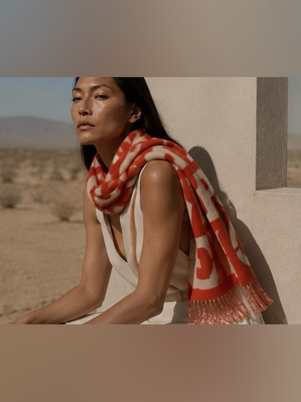 Byredo Limited Edition Cashmere Alphabeta Scarf in Grenadine made in Lithuania